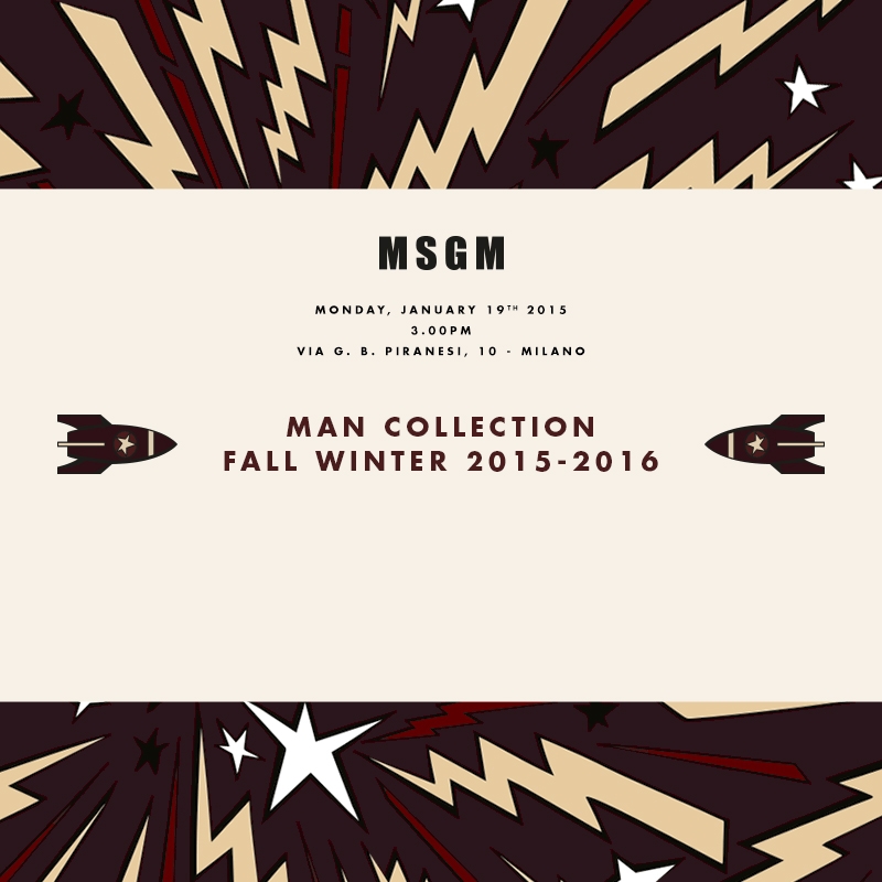 MSGM - Man Collection Fall Winter 2015 - 2016